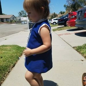 💞HP💞 EUC Vintage 60s/70s blue toddler mini dress